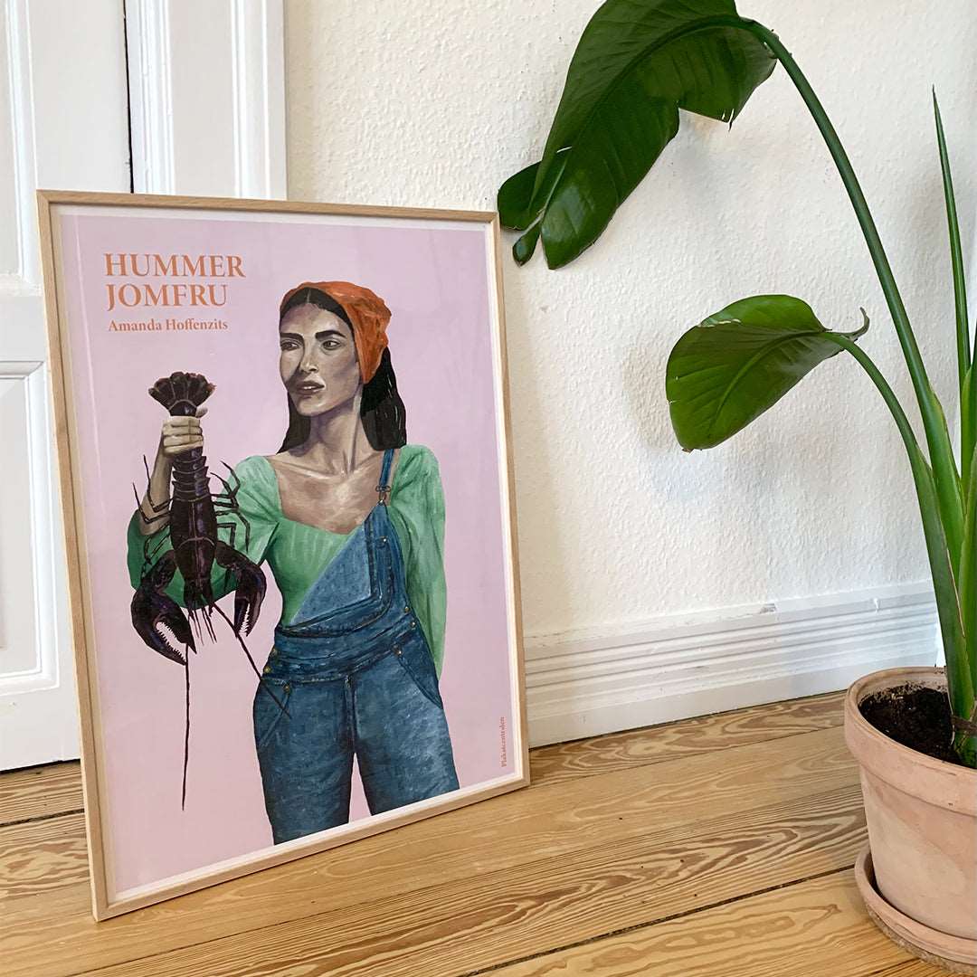 Kunstplakat / Hummerjomfru / Amanda Hoffenzits