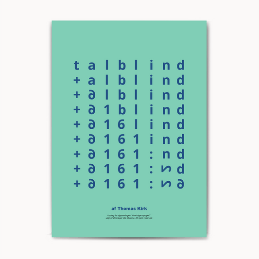 Kunstplakat / Talblind - plakatcentralen