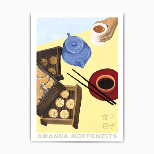 Kunstplakat / Dumplings af Amanda Hoffenzits - plakatcentralen 